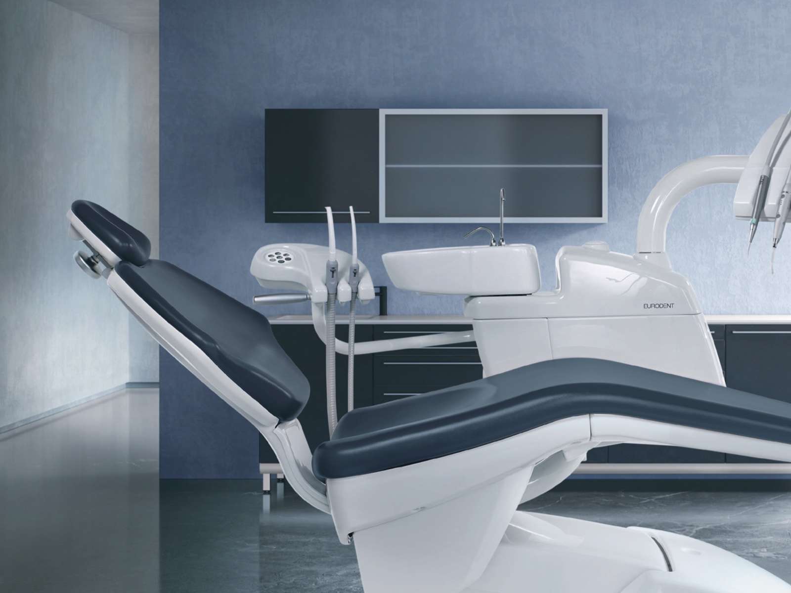 Sillón dental Isotron de Eurodent — diseño italiano Giugiaro premio Compasso d'Oro