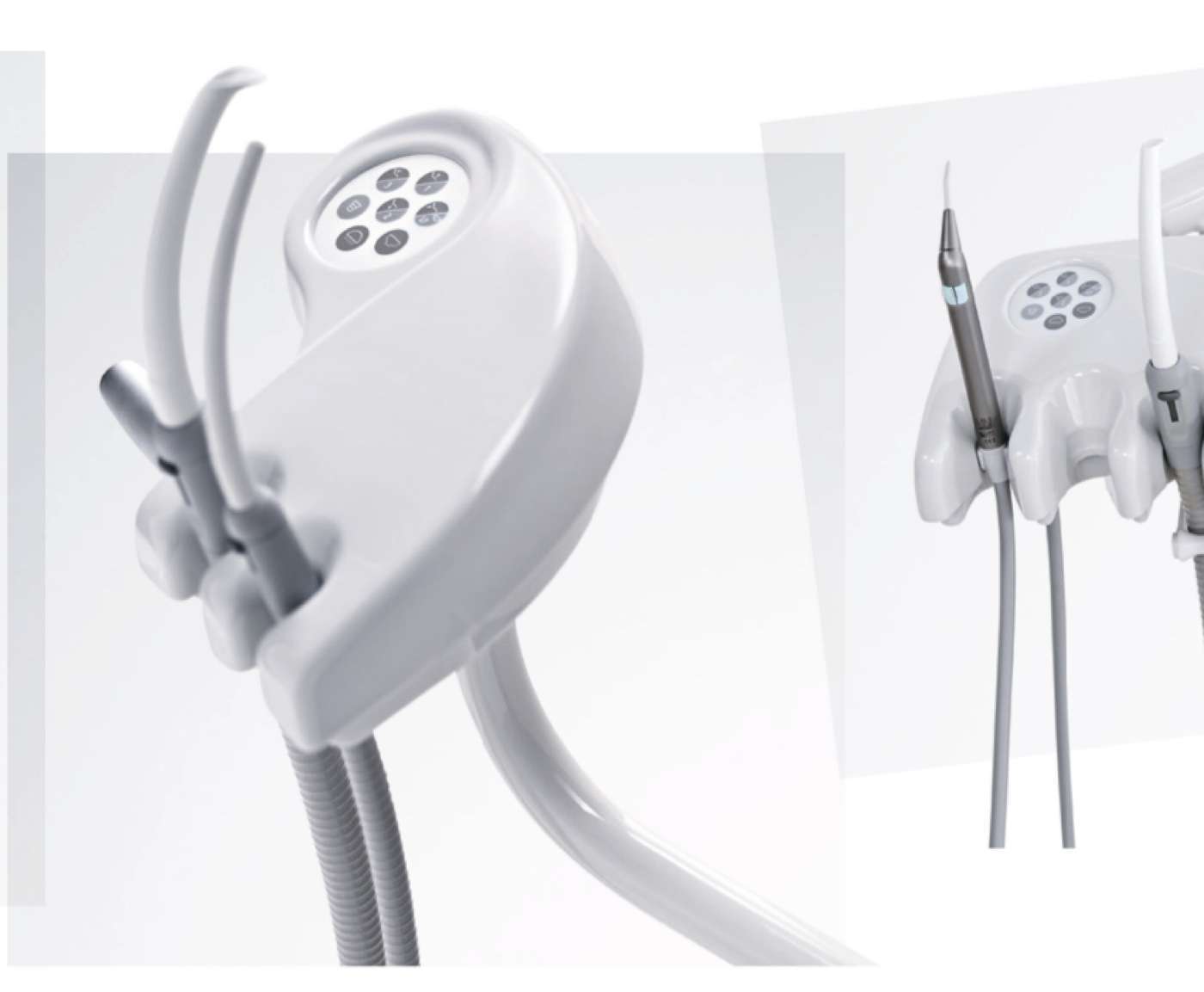 Brazo asistente del sillón dental Isotron Eurodent con módulo de instrumentos