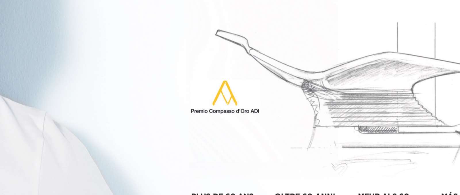 Boceto Giugiaro Design del Isotron — Premio Compasso d'Oro ADI Eurodent