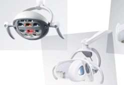 Lámpara dental LED Eurodent del sillón Isotron — luz blanca fría uniforme